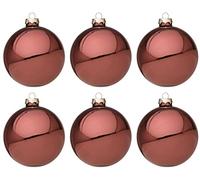 Palline di Natale in Vetro Bossa Nova Rosso Lucido Addobbi Decorazioni Albero