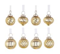 Palline di Natale in Vetro da 5 cm Classiche Set 8 Pz - Oro