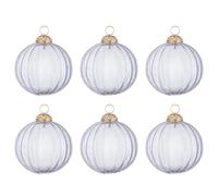 Palline di Natale in Vetro Trasparenti Plucky - 80 mm