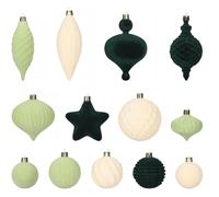 Palline di Natale Moderne in Velluto Set 12 Pezzi per Decorazione Casa Vacanze