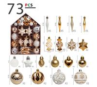 Palline di Natale Ornamento Set 73 pz Dipinte a Mano da Appendere Decorazione Al
