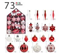 Palline di Natale Ornamento Set 73 pz Dipinte a Mano Decorazioni da Appendere pe