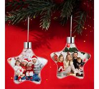 Palline di Natale Personalizzate, Palla di Natale Personalizzata con Foto, Natale 2024 Decorazioni, Addobbi Natalizi per Albero per La Casa, Regali di Natale per Coppie, Famiglia e Amici