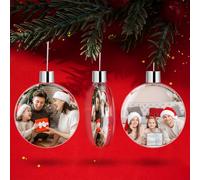 Palline di Natale Personalizzate, Palla di Natale Personalizzata con Foto, Natale 2024 Decorazioni, Addobbi Natalizi per Albero per La Casa, Regali di Natale per Coppie, Famiglia e Amici