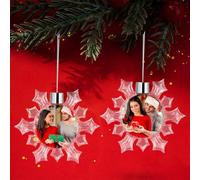 Palline di Natale Personalizzate, Palla di Natale Personalizzata con Foto, Natale 2024 Decorazioni, Addobbi Natalizi per Albero per La Casa, Regali di Natale per Coppie, Famiglia e Amici