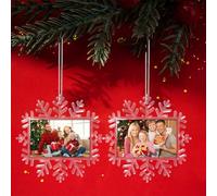Palline di Natale Personalizzate, Palla di Natale Personalizzata con Foto, Natale 2024 Decorazioni, Addobbi Natalizi per Albero per La Casa, Regali di Natale per Coppie, Famiglia e Amici