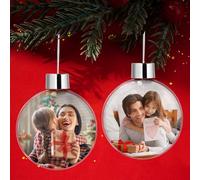 Palline di Natale Personalizzate, Palla di Natale Personalizzata con Foto, Natale 2024 Decorazioni, Addobbi Natalizi per Albero per La Casa, Regali di Natale per Coppie, Famiglia e Amici