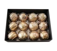 Palline di Natale rustiche vintage ornamento 80 mm plastica per albero e ghirlan