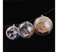 Palline di Natale trasparenti fai da te per creare oggetti da sogno con piccoli oggetti all'interno (14 cm)