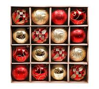 Palline Di Natale Vacanze Ornamenti di palle Natale, ornamenti sdolcinati dell'albero for la decorazione natale, festa, il matrimonio, del partito, 16 pezzi Decorazioni Natalizie(G)