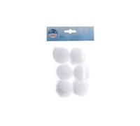 Palline di neve Bianco dim 5 cm Box da 6