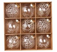 Palline di ornamento natalizie trasparenti, palline di plastica fai -da -te leggero per decorazioni per feste per matrimoni sugli alberi