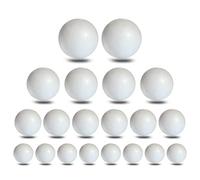 Palline di polistirolo miste, in set da 20 pezzi, disponibili in 4 misure: 2 x 6 cm; 4 x 5 cm; 6 x 4 cm; 8 x 3 cm