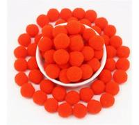 Palline di pompon 8 mm 10 mm 15 mm 20 mm 25 mm 30 mm Pompon soffici artigianato Pompon fai da te fatti a mano giocattolo per bambini decorazione di nozze forniture artigianali - 12 arancione rosso -