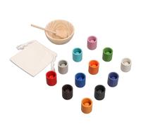 Palline di Tazza Prese con Classificazione dei Colori, Sviluppo Cognitivo Affidabile abilità Motorie di Allenamento per Le Palline del Campo in Legno Riconoscimento del Colore per Bambini