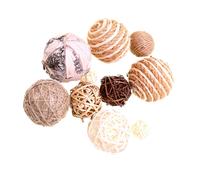 Palline di vimini naturali intrecciate con palline in rattan da 10 pezzi per