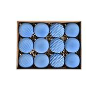 Palline eleganti 12 pezzi in velluto floccato ornamento natalizio per festeggiam