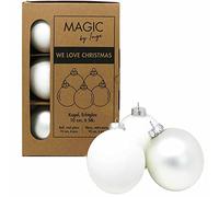 Palline Just White - WE Love Christmas - Magic by Inge - 6 pezzi, 10 cm
