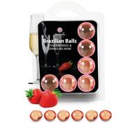 Palline Lubrificanti Brasiliane Secretplay - Fragola, 6 Pz