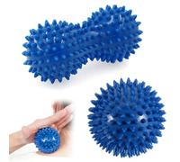 Palline Massaggio, 2 Pezzi Pallina Massaggio Piede, Palline a Riccio Massaggio Fascite Plantare, massaggi dei punti trigger, Massaggiatore Muscolare per Recupero Muscolare, Schiena, Gambe, Piedi, Mani