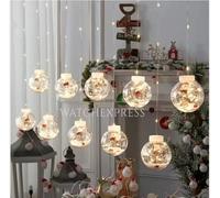Palline Natalizie a LED con Fiocchi di Neve - Decorazioni Trasparenti per Albero