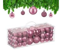 Palline Natalizie Colorate Decorazioni Palle Natale Addobbi Festa Chic Set 76