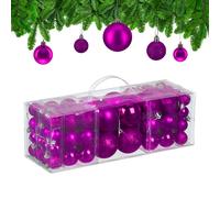 Palline Natalizie Colorate Decorazioni Palle Natale Addobbi Festa Chic Set 76