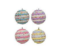 Palline Natalizie Colorate Set di 4 Decorazioni per Albero di natale Design Can