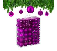 Palline Natalizie Decorazioni Palle Colorate Addobbi Natale Plastica Set 138