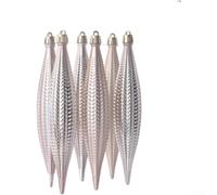 Palline Natalizie Metalliche 16cm Plastica Elettroplaccata Unici | Materiale per robusto per facile da appendere Design riflettente che gioca con la luce e valorizza l'arredo di Natale