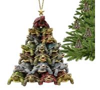 Palline Natalizie per Albero, Ciondolo Decorativo per Natale e Vacanze, Forma Tartaruga Marina Acrilica 2D per Decorare Porta Giardino Corona Parete Festa Casa