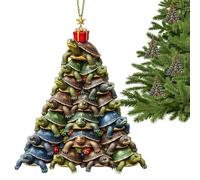 Palline Natalizie per Albero,Decorazione Festività con Ornamento Stagionale | Appendibile Tartaruga Marina in Acrilico 2D per Decoratori Casa Eventi Giardino