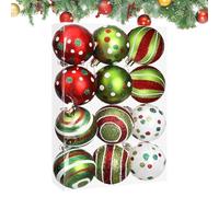 Palline Natalizie Per L'Albero Di Natale,12 Pezzi di Natalizie - 6.1 cm Diametro,per Feste Decorazioni per Interno ed Esterno Albero di Natale Casa e Festa