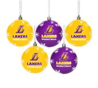 Palline Natalizie Shatterproof LA Lakers Di Los Angeles 5 Pack
