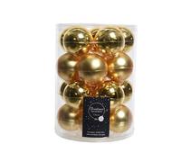 Palline per albero di Natale, colore oro, lucide e opache, 20 pezzi, diametro 6 cm, 20 pezzi, 6 cm