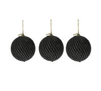 Palline per albero di Natale con glitter neri 12