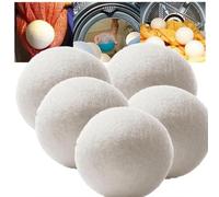 Palline per asciugatrice in lana, palline riutilizzabili per asciugatrice, palline di lana sostituiscono fogli per asciugatrice, kit per bucato, riutilizzabili in pile