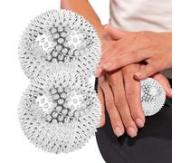 Palline per esercizi per le mani, massaggiatore, palla magnetica, coppia di sfere massaggianti dense, strumento da spremere per bambini, adulti, mani, piedi e riflessologia del palmo, 3,2 cm, 4,7 cm