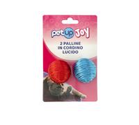 Palline per gatti Petup Joy - In cordino lucido - Giochi per gatti - 1° ORDINE? scegli lo sconto BZR5 / BZR20 + 200 punti fedeltà