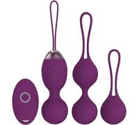 Palline Per il Pavimento Pelvico Set - Perfetto per rassodare il muscolo pelvico e prevenire l'incontinenza - Set di 3 sfere Kegel in silicone alta qualità (Viola)
