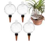 Palline per irrigazione, 4 pezzi, con coperchio, trasparente, automatiche, per piante d'appartamento, per la cura dei fiori, per la casa, il giardino, la terrazza, il balcone