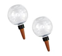 Palline per irrigazione vegetale, 2 , per impianti di irrigazione automatici, per esterni, piante, autolivellanti, coni trasparenti lenti, bastoncini d'acqua in terracotta per balconi