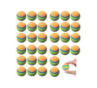 Palline per pratica golf 50 pezzi Palline da allenamento per golf in schiuma EVA per interni Diametro 1,38 pollici per tappetino morbido per colpire il cortile interno ed esterno (Pallina a strisce