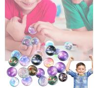 Palline Rimbalzanti per Bambini,30pcs Palline Rimbalzanti,Pianeta Palla Rimbalzant,Palline Gomma Rimbalzanti,Palla Rimbalzante per Bambini,Palla Rimbalzante a Tema Spaziale,per Feste di Compleanno