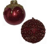 Palline rosse e oro per albero di natale palla decorazioni addobbi natalizie set