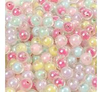 Palline rotonde in acrilico opaco color caramella da 6/8/10/12/14/16 mm per la creazione di gioielli, braccialetti fai da te, accessori per l'artigianato, 1-8 mm, 100 pezzi