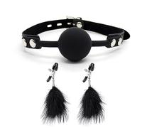 Palline solide in silicone GÂ'G + clip di piume per giocare in camera da letto!