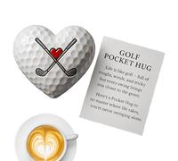 Palline Tascabili - Pallina Da Golf A Forma Di Cuore Da 3,15x3,15 Pollici, Ornamenti Per Giocare A Golf, Biglietti Con Citazioni Ispiratrici Per Natale | Donna Uomo Fidanzato Colleghe Amico Adulti