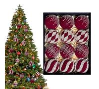 Palline Tree Ornaments, Velvet Christmas Balls, 12 pezzi Flocked Christmas, Holiday Home Decor for Indoor Outdoor Party Bedroom Living Room Kitchen Table Mantel Garland