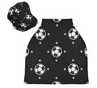 Pallino Nero Argento Auto per Bambini Passeggino Tettoia Copri Seggiolino Copertura Infermieristica per L'Allattamento Al Seno All-In-1 Morbido Traspirante Elastica Tettuccio